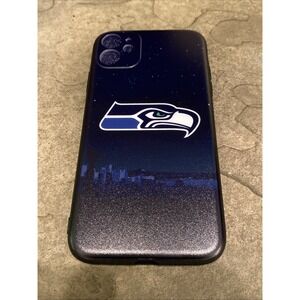 Seattle Seahawks iPhone 11 Case Navy Blue Logo Hard Shell Cover